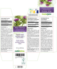 Milk Thistle tincture bottle with dropper