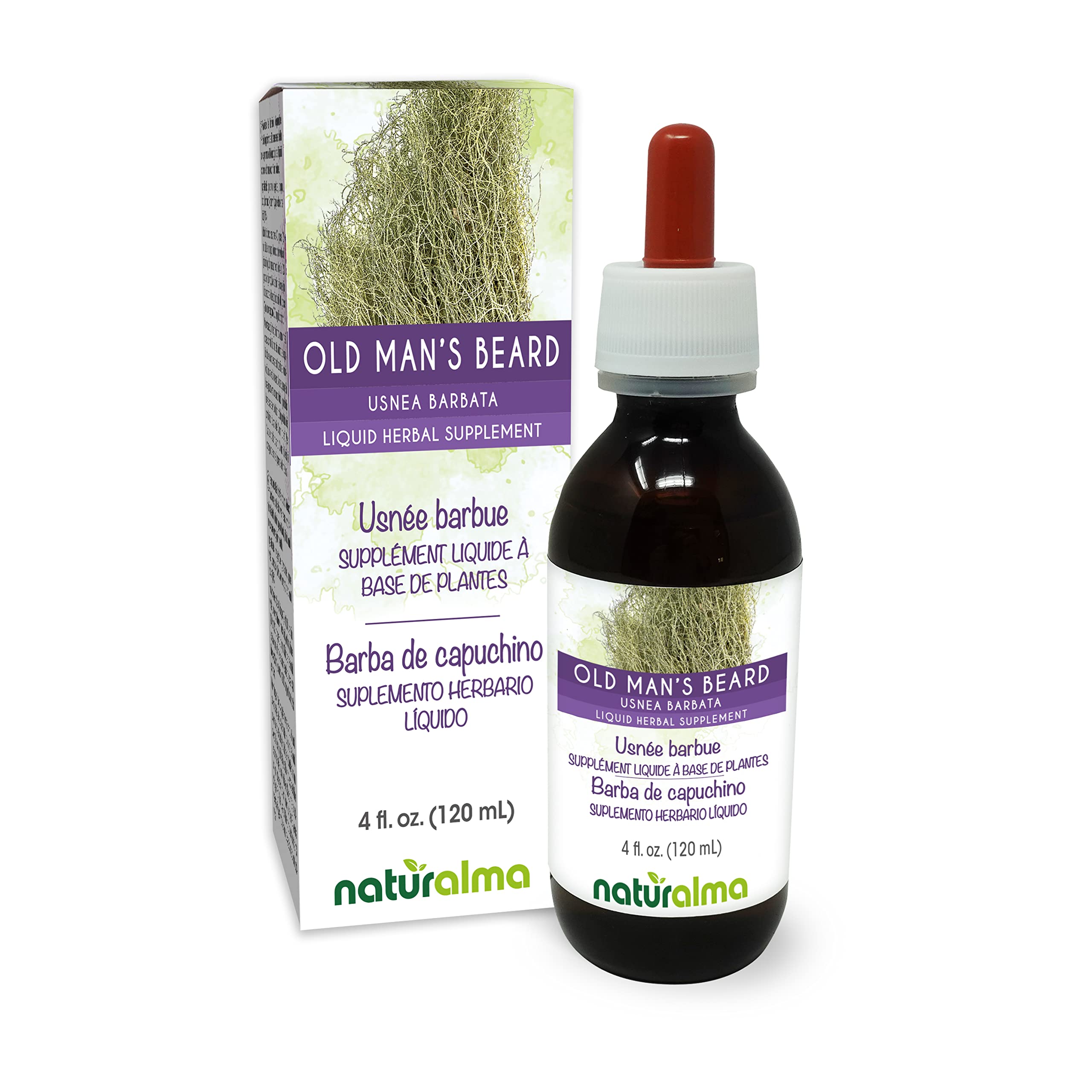 Naturalma Old Man's Beard tincture bottle with dropper
