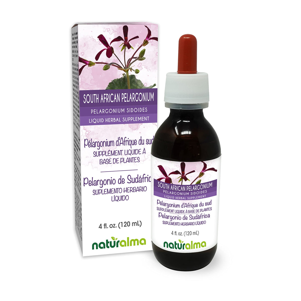 Naturalma Pelargonium sidoides tincture bottle 4 oz