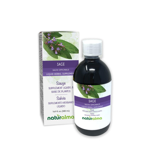 Naturalma sage leaf tincture bottle 500ml showing 1:10 concentration
