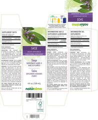 Side view of Naturalma Sage Leaf Tincture bottle 4 oz