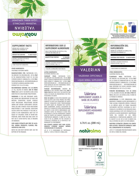 Close-up of valerian tincture drops (2 ml) 40 drops