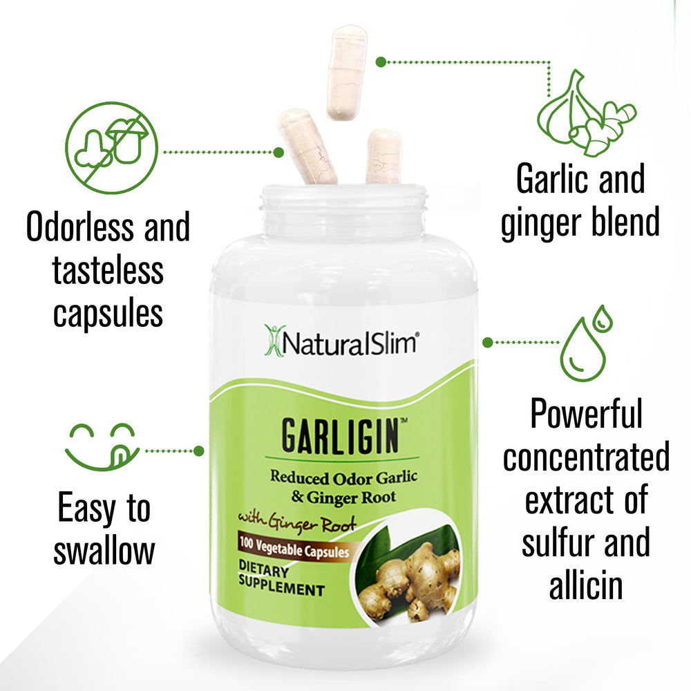 Garlic and ginger ingredients used in NaturalSlim Garligin