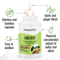 Garlic and ginger ingredients used in NaturalSlim Garligin