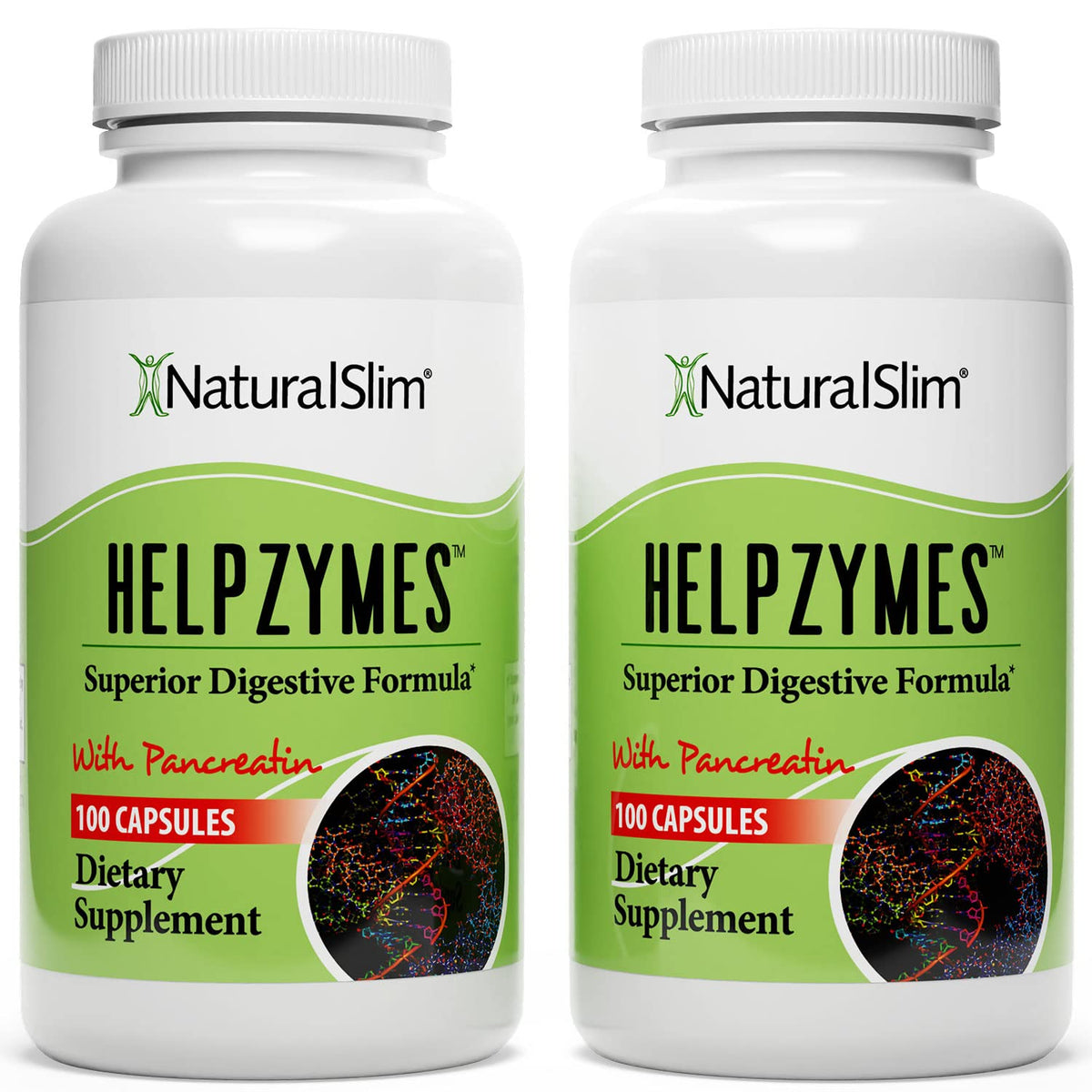 NaturalSlim Helpzymes bottle and capsules