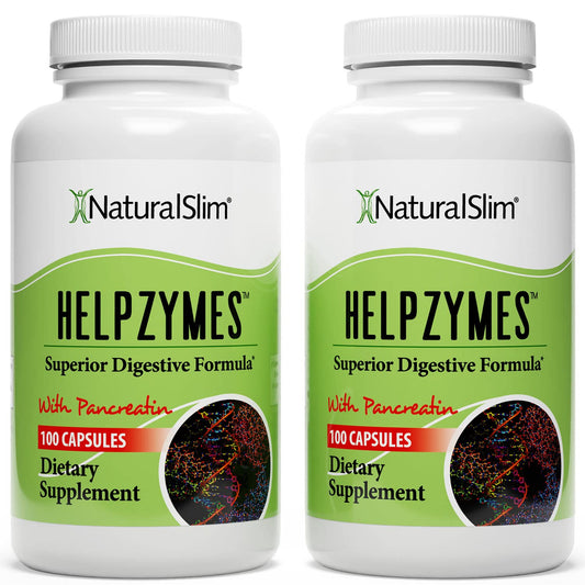 NaturalSlim Helpzymes bottle and capsules