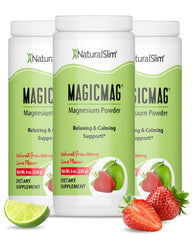 NaturalSlim MagicMag bottle pour shows easy daily magnesium intake.