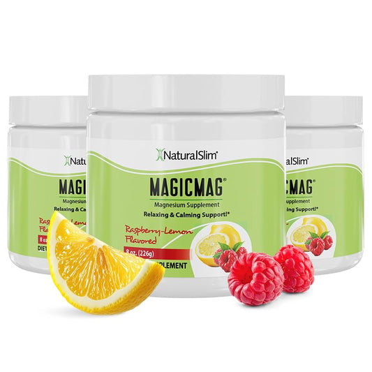 NaturalSlim MagicMag Raspberry Lemon Magnesium Citrate Powder - 8oz jar