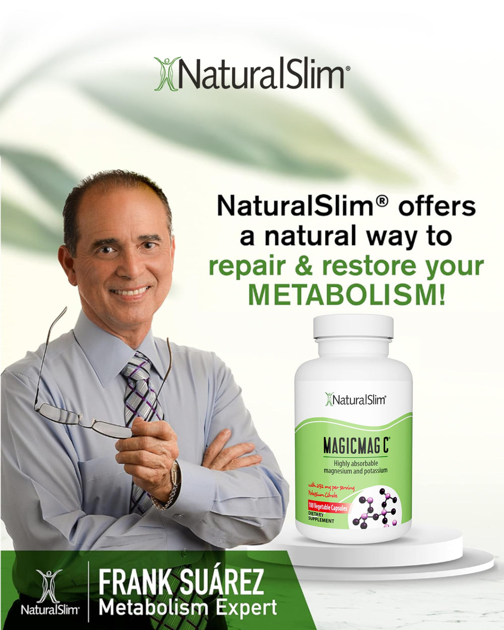 NaturalSlim MagicMag C keto-friendly option label.