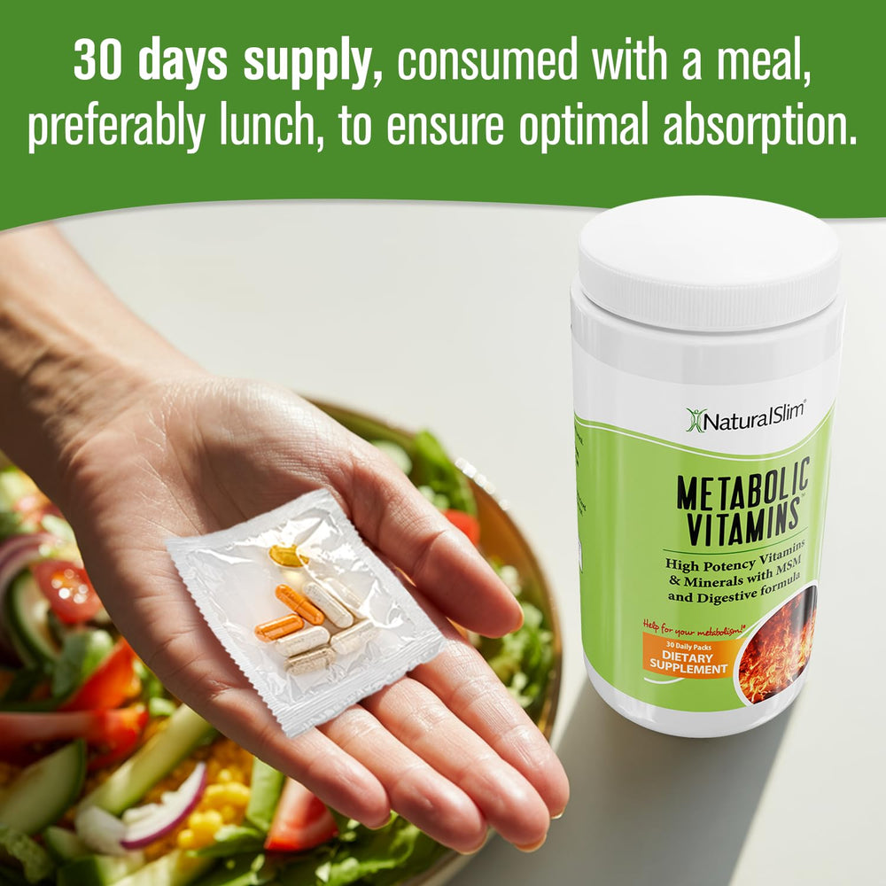 NaturalSlim Metabolic Vitamins digest enzymes icon highlights absorption support