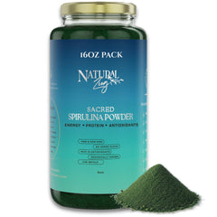 NaturalZing 16 oz organic spirulina powder canister