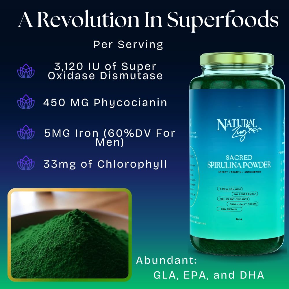 Close-up of spirulina powder texture