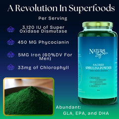 Close-up of spirulina powder texture