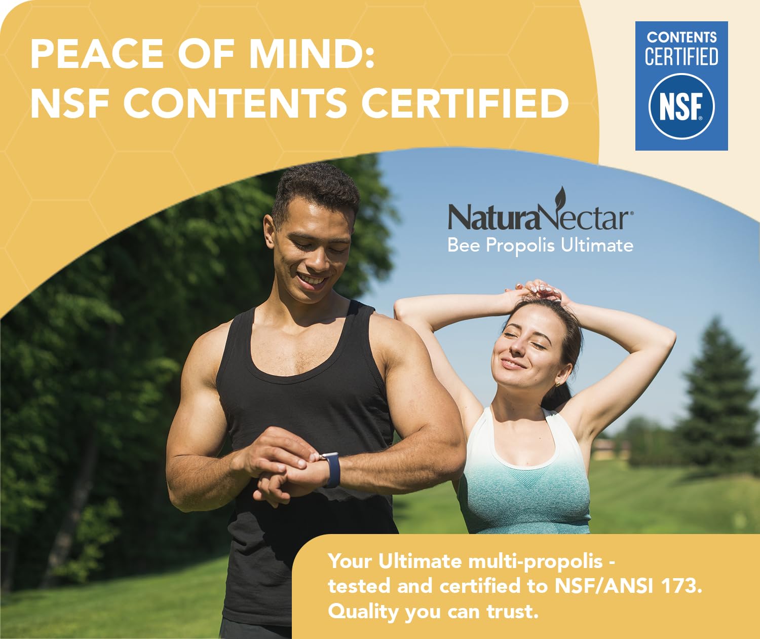 NaturaNectar 20mg polyphenols per capsule including Formononetin and CAPE.