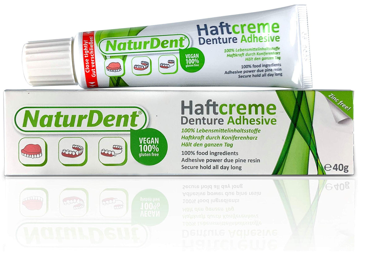 NaturDent denture adhesive tube with packaging