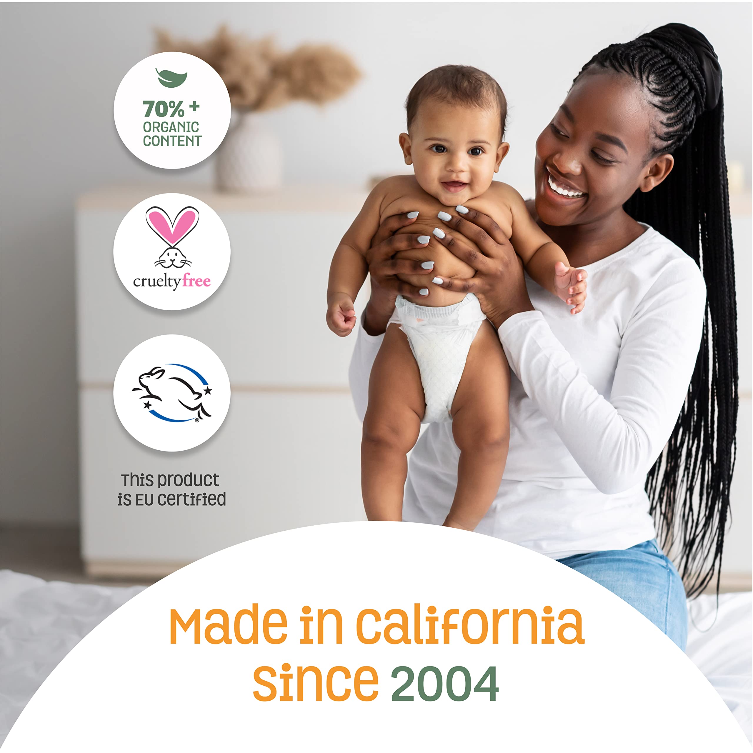 Sulfate-free, paraben-free formula label on Nature's Baby Vanilla Tangerine product (image 4)