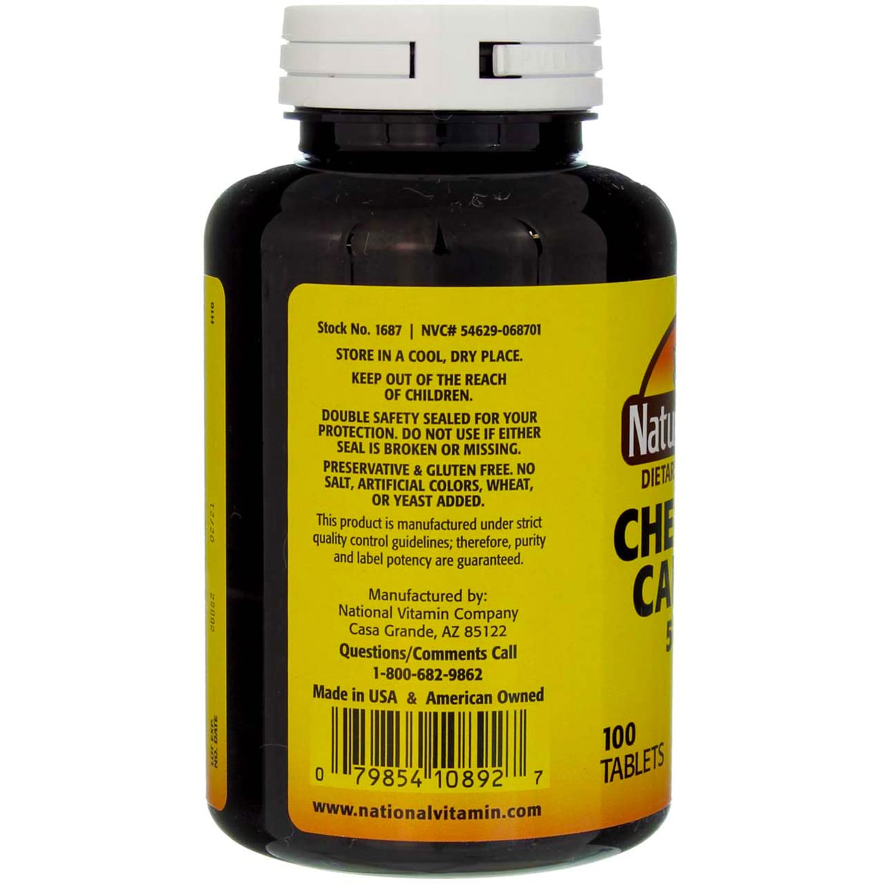 Chewable calcium tablets Bavarian Cream flavor 500 mg