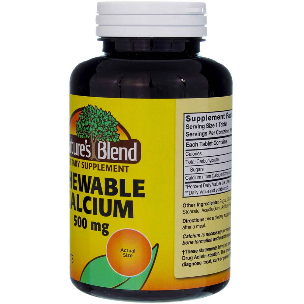 Gluten-free calcium chewables bottle