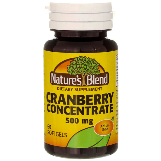 Close-up of cranberry concentrate soft gel capsule