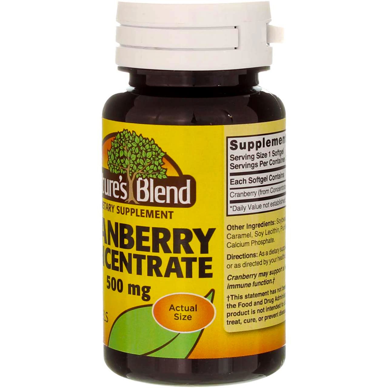 Daily wellness supplement with cranberry concentrate