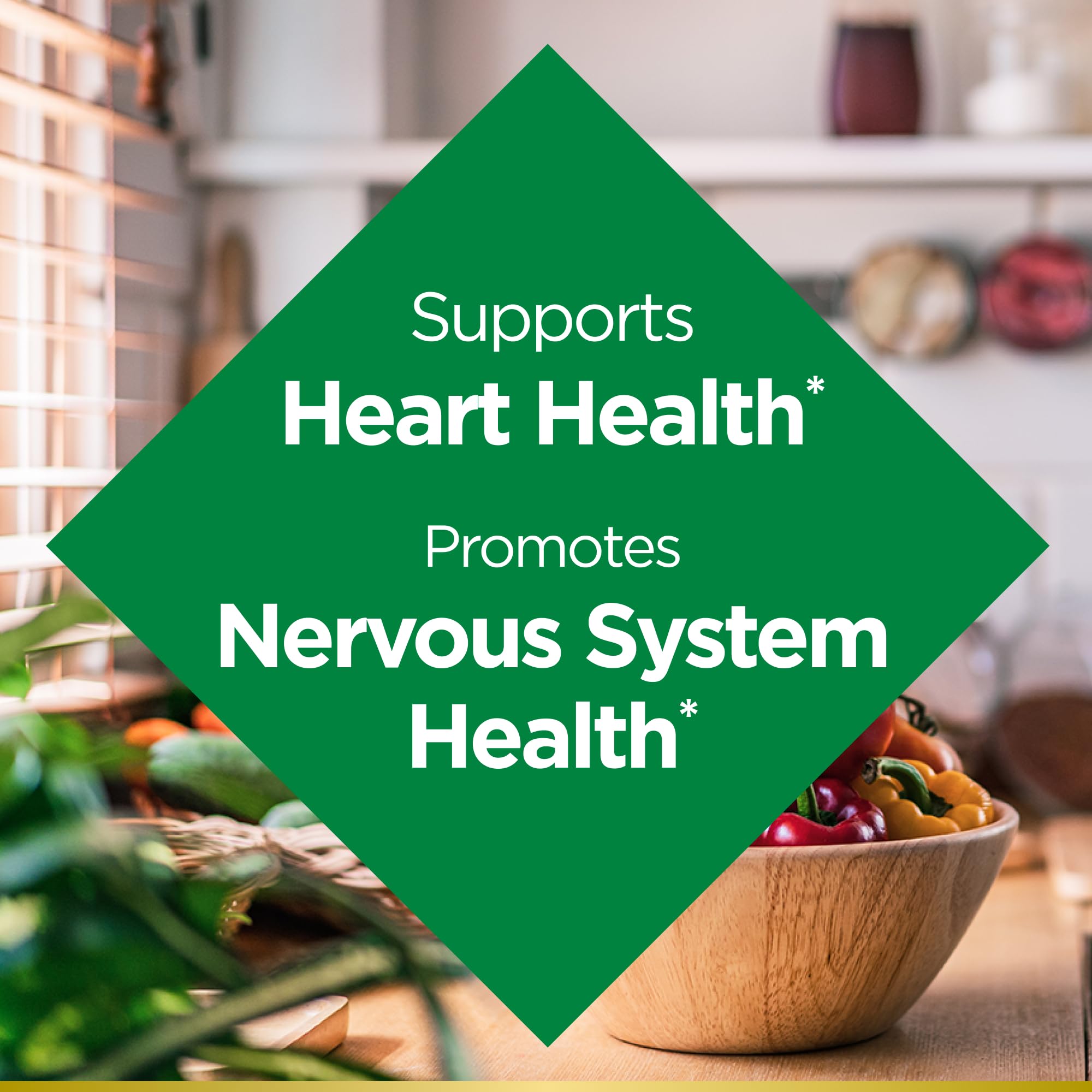 Supplement facts panel for Nature's B-12 1000mcg