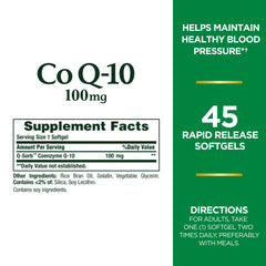 CoQ10 Q-Sorb 100mg softgels bottle front view