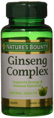Nature's Bounty Ginseng Complex Plus Royal Jelly 75 capsules bottle front view