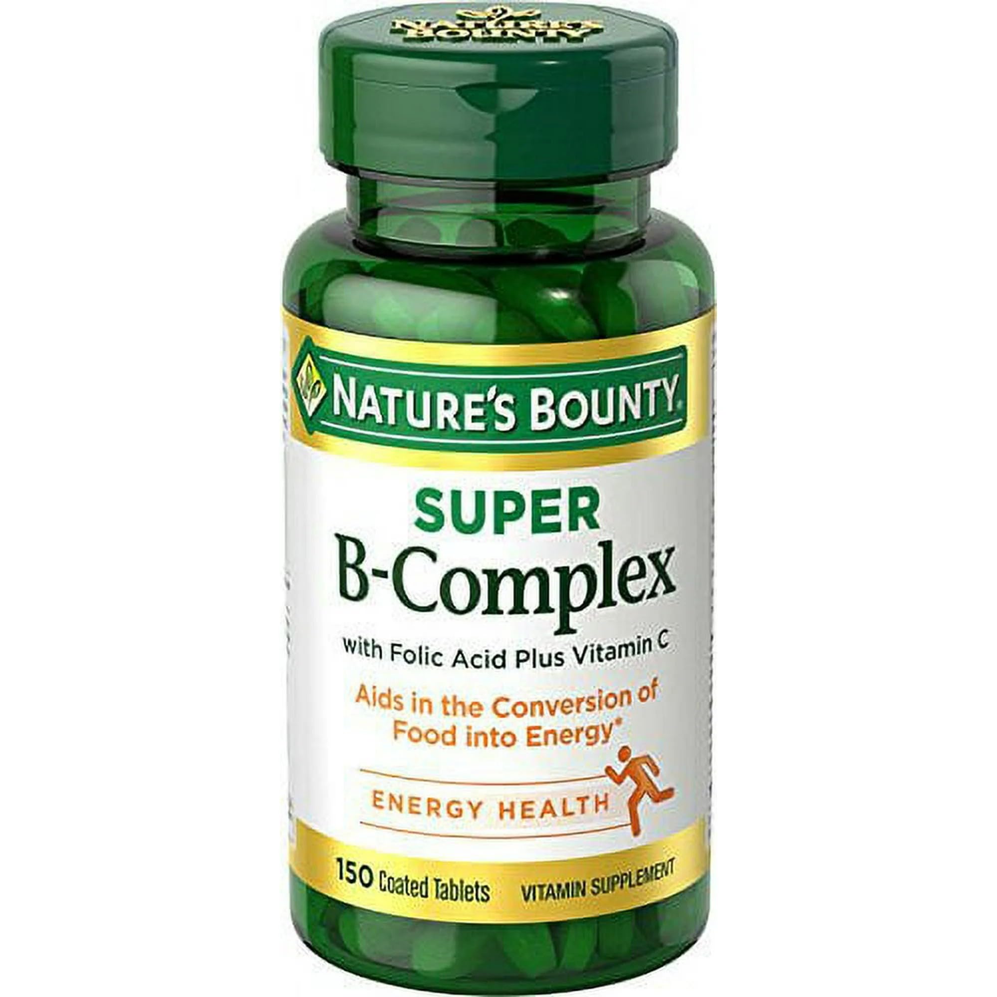 Back view of Nature's Bounty Super B-Complex bottle label