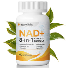 Nature Echo Nicotinamide Riboside 8-in-1 formula bottle label