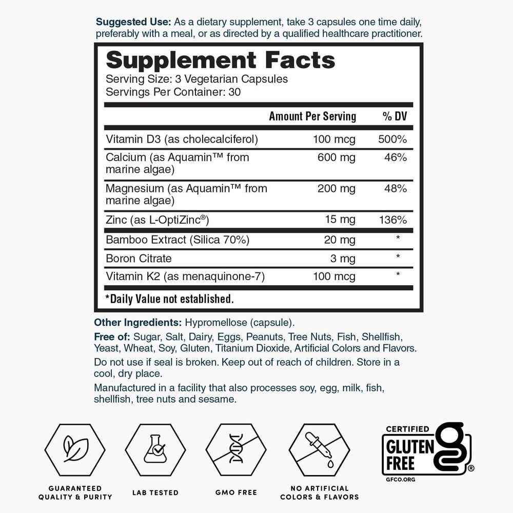 Pack of two Nature's Lab Gold Vital Bones bottles (180 capsules)