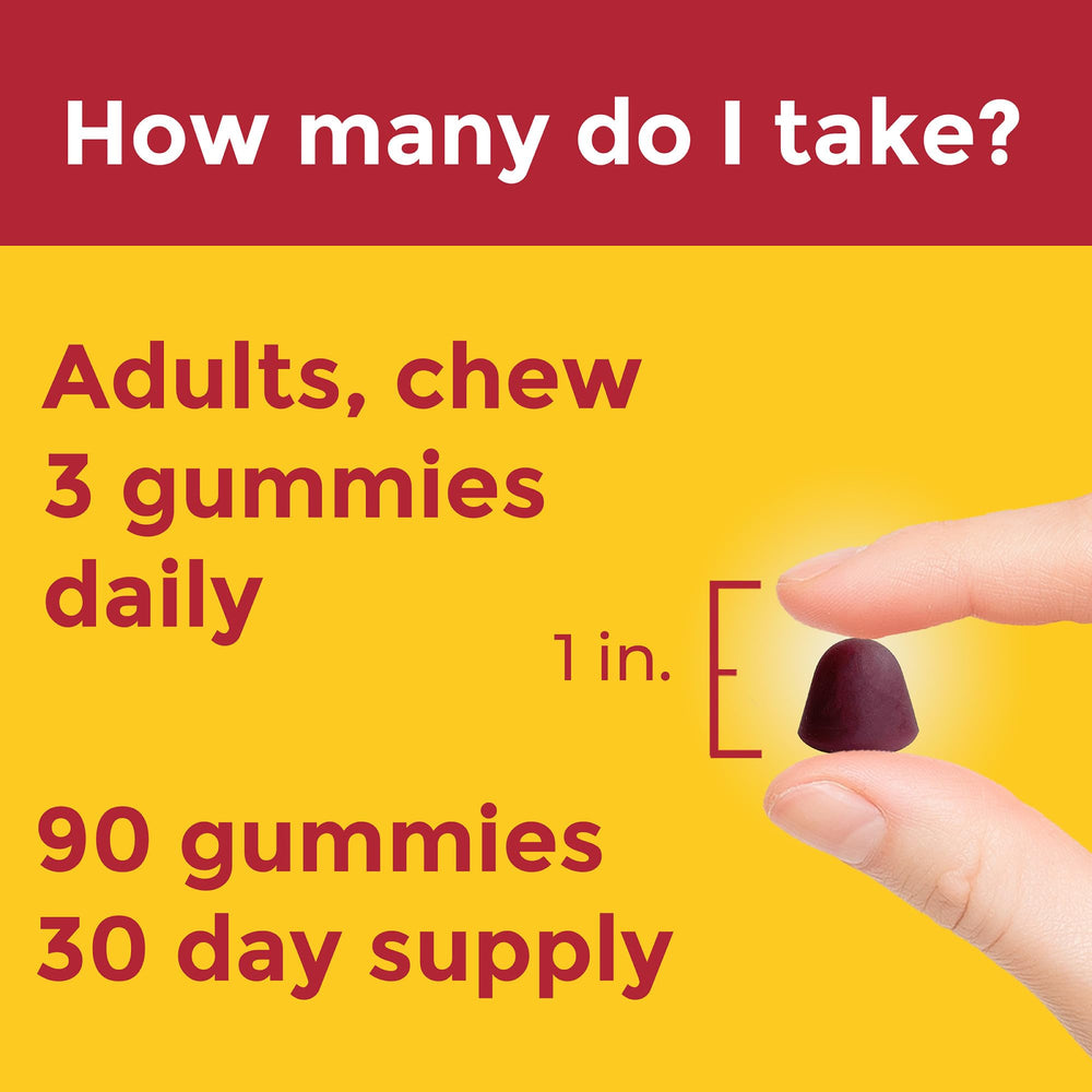 Eight B vitamins included in Nature Made Advanced Multivitamin Gummies for Him
