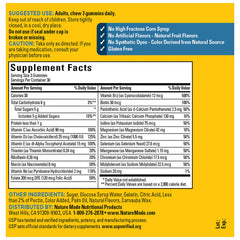 Calcium source in Nature Made Advanced Multivitamin Gummies for Him