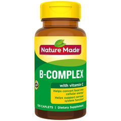 Nature Made B-Complex with Vitamin C Caplets bottle - 100 caplets per bottle, pack of 3