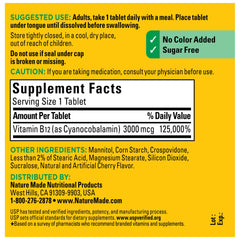 Nature Made B12 3000 mcg bottle with label and USP Verified badge