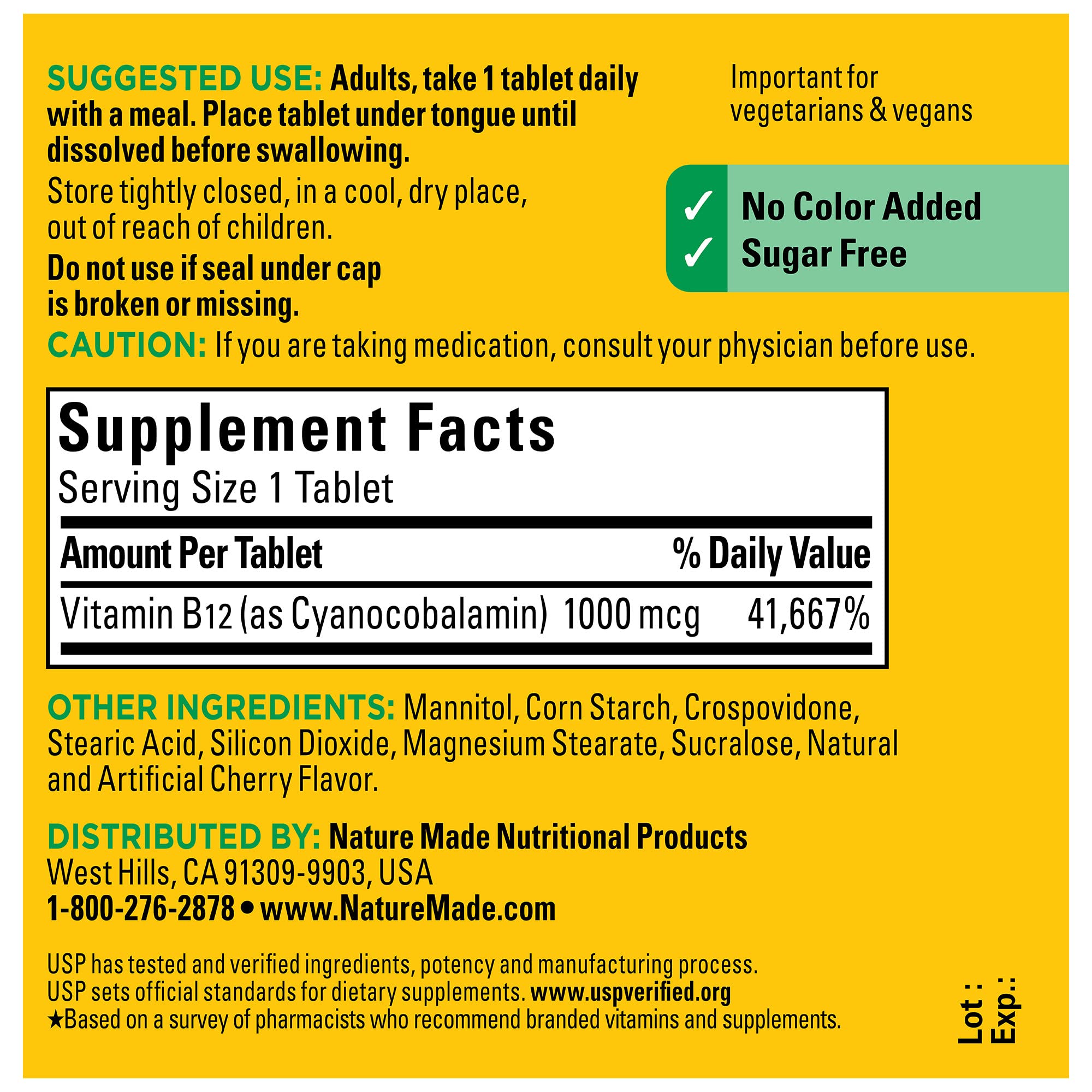 Vitamin B12 1000 mcg aiding energy metabolism