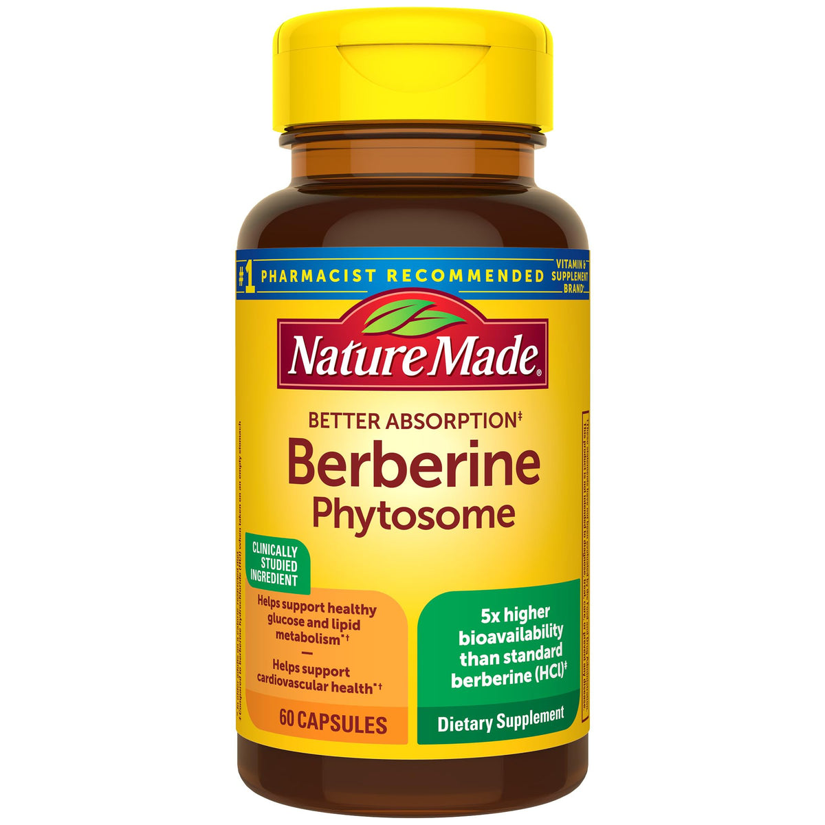 Front of Nature Made Berberine Phytosome 60 count bottle