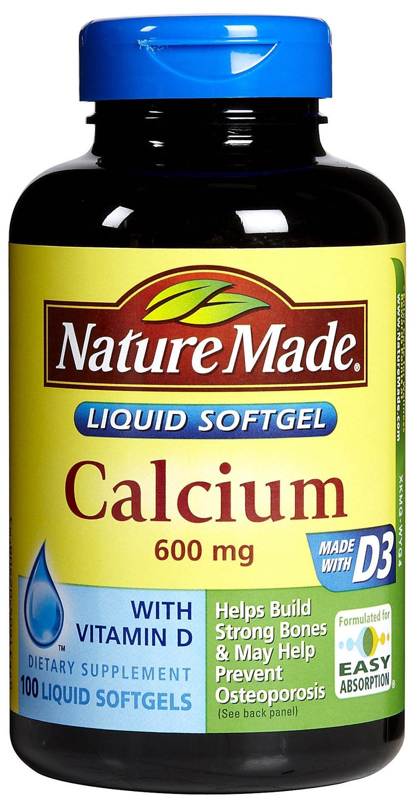 Nature Made Calcium 600 mg 100 Softgels Pack of 4