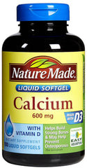 Nature Made Calcium 600 mg 100 Softgels Pack of 4