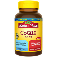 Nature Made CoQ10 100 mg softgels bottle, 120-count