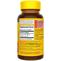 Daily usage instruction for Nature Made CoQ10 softgels