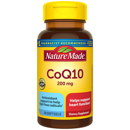 Bottle of Nature Made CoQ10 200 mg softgels, 40-count
