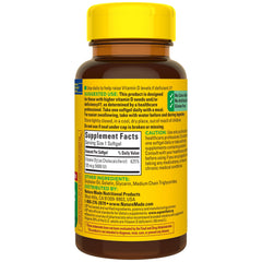 180-day supply bottle of Vitamin D3 5000 IU softgels