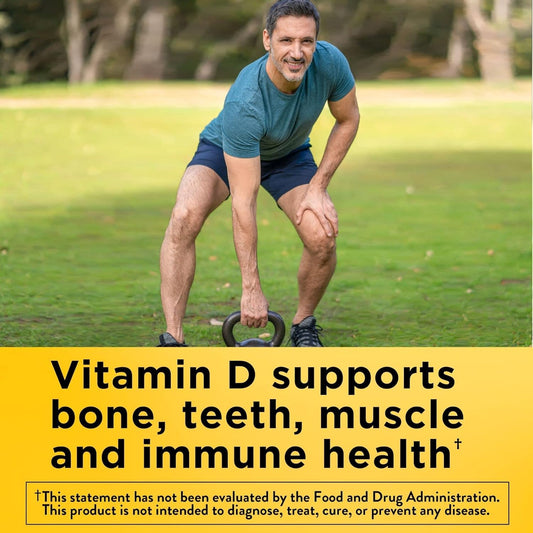 Bottle of Nature Made Vitamin D3 + K2 softgels, pack 2