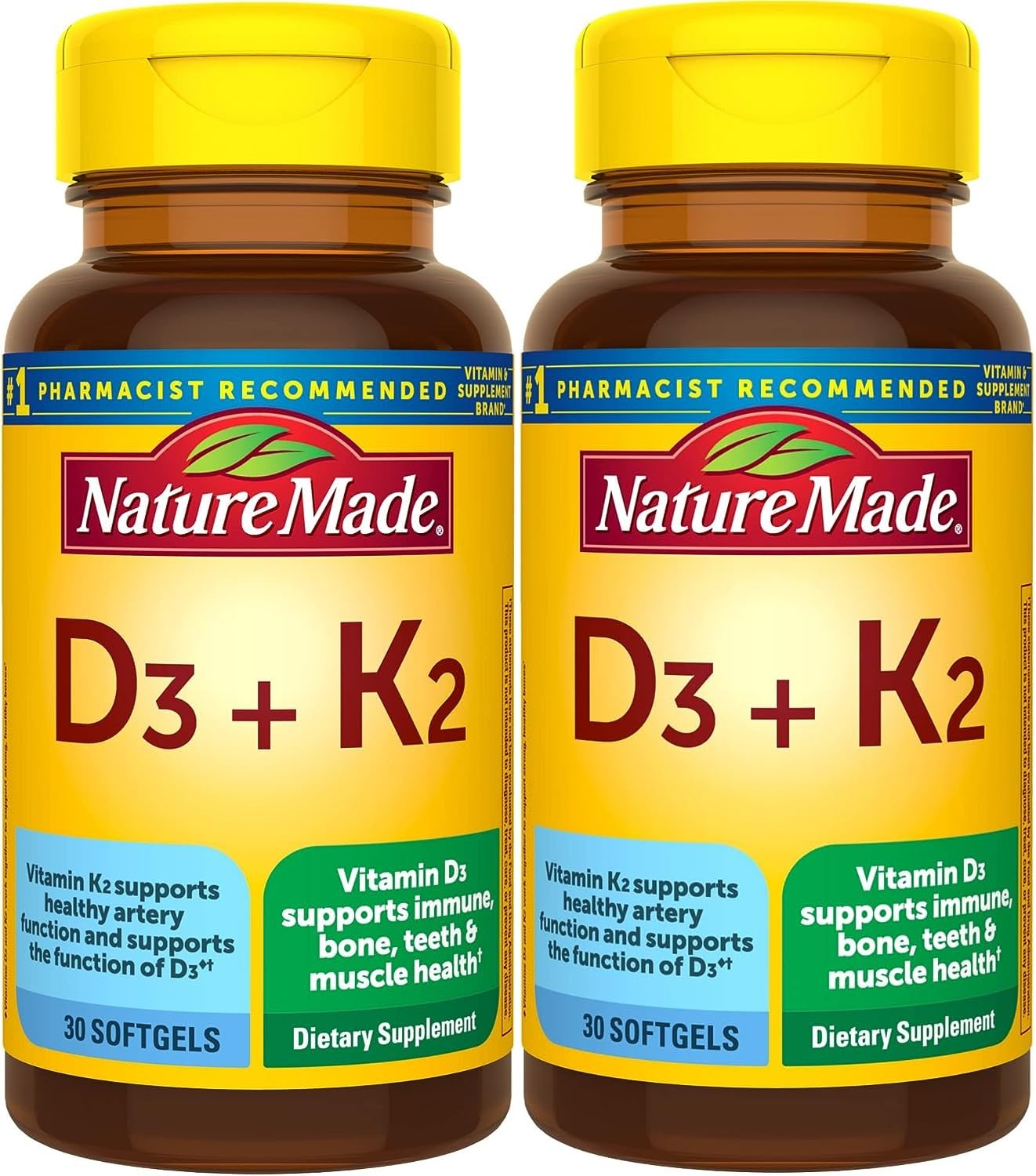 Front view of Nature Made Vitamin D3 + K2 5000 IU pack 2