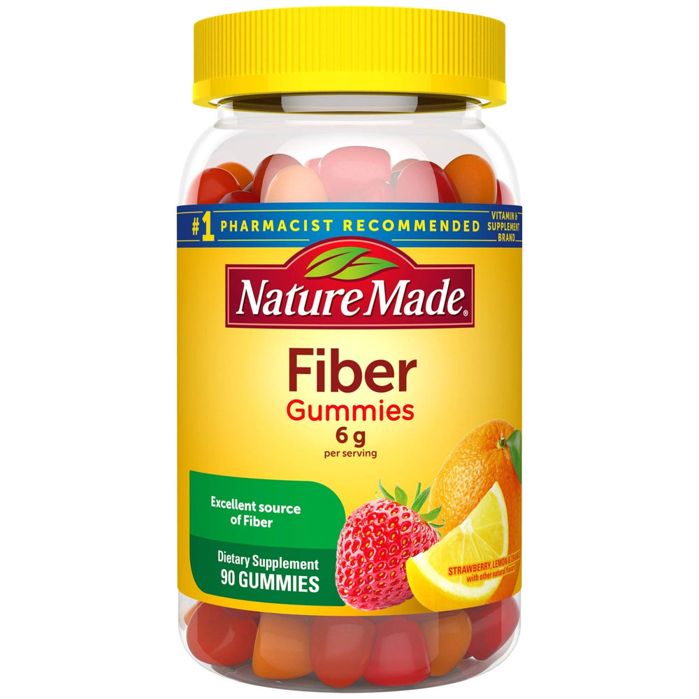 Front view of Nature Made Fiber 6 g Gummies bottle
