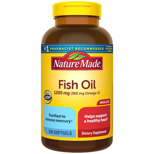 Nature Made Fish Oil 1200 mg Softgels – 230-count bottle