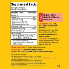 Omega-3 content per softgel: 360 mg