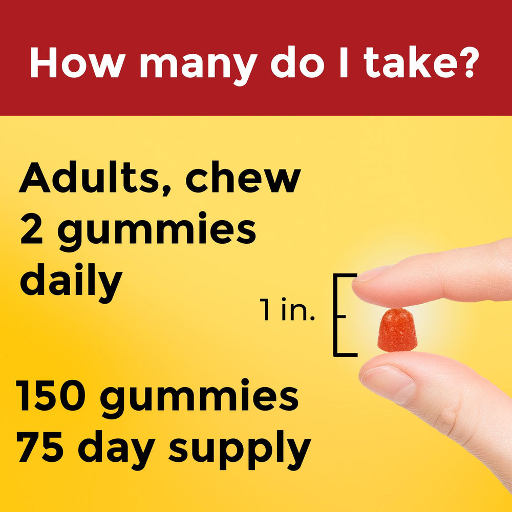 Nutrition facts panel for Nature Made Fish Oil Omega-3 Gummies