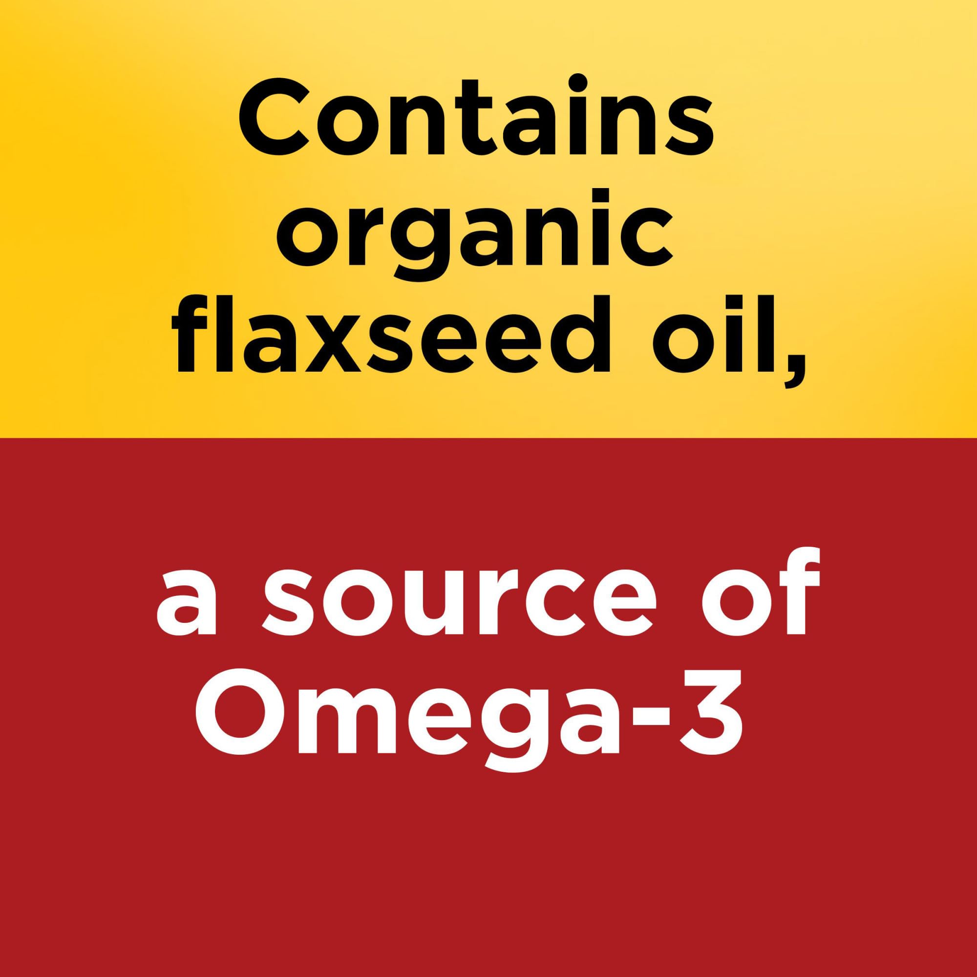 Flaxseed oil softgels delivering 500 mg omega-3 ALA per serving