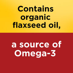 Flaxseed oil softgels delivering 500 mg omega-3 ALA per serving